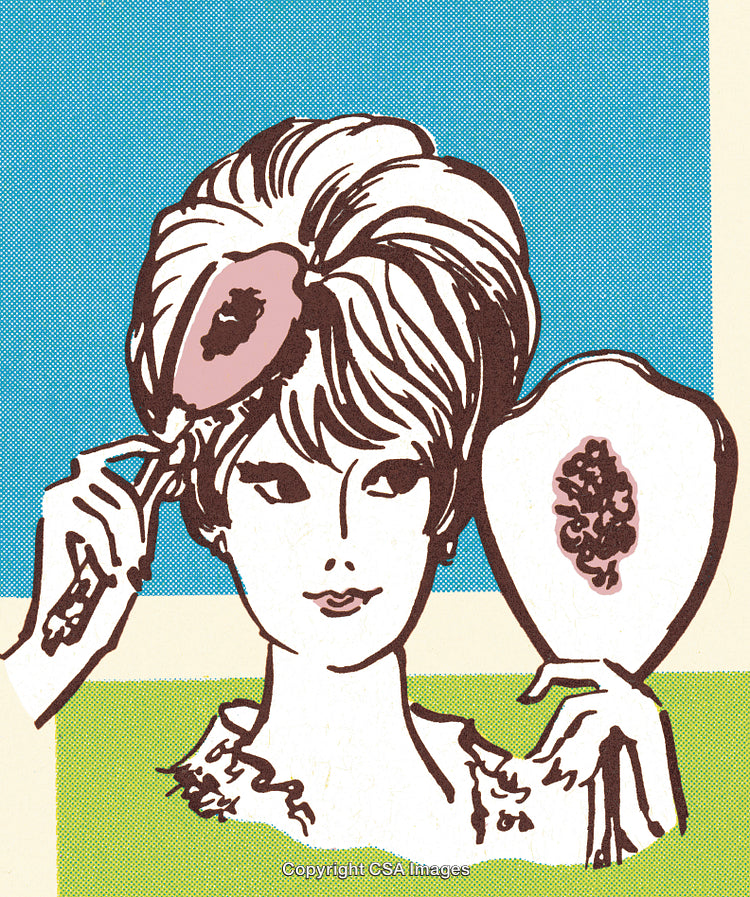Woman Brushing Her Hair