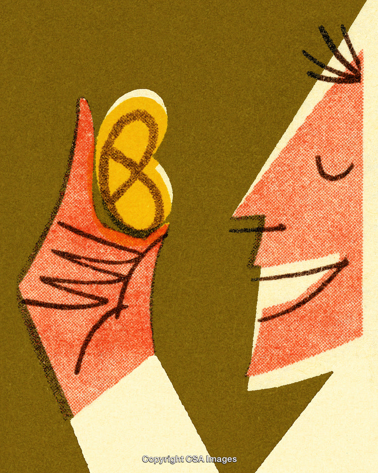Artistic Illustration of a Person Holding a Heart Shape Symbol
