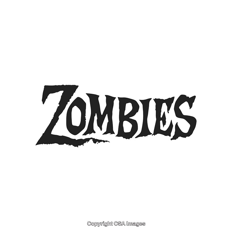 Zombies-Themed Typography Design Featuring Dramatic Styling