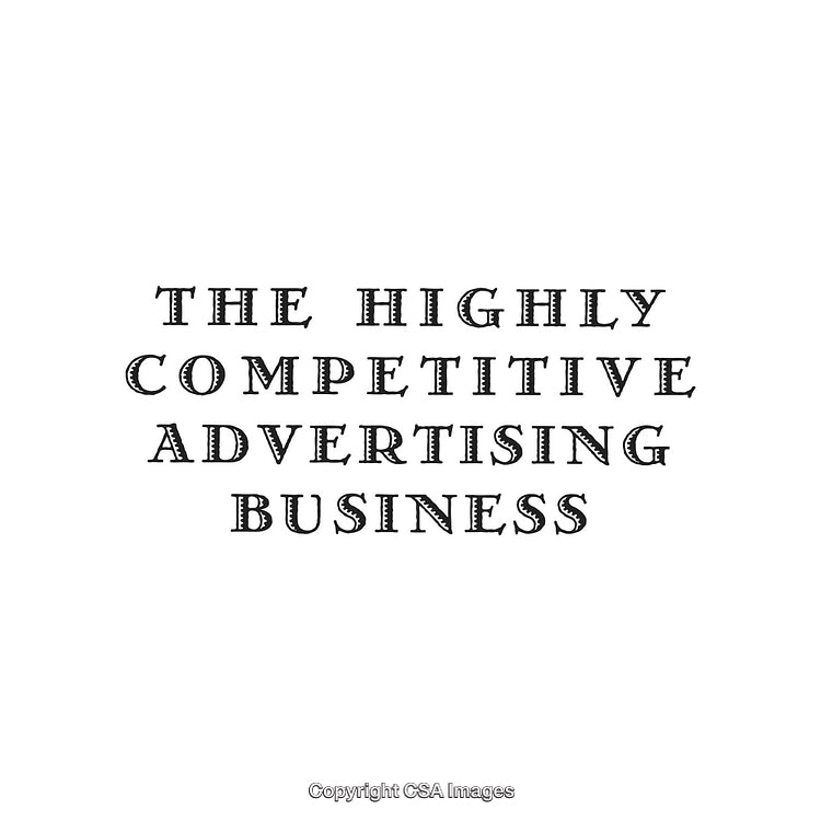 Creative Typographic Illustration Featuring Business and Advertising Conceptual Design