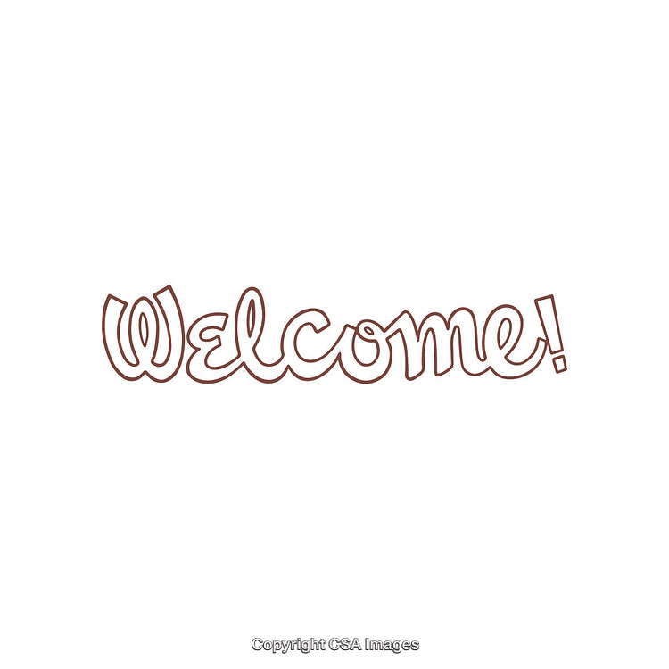 Illustration of a Welcome Text in a Simple Minimalist Design