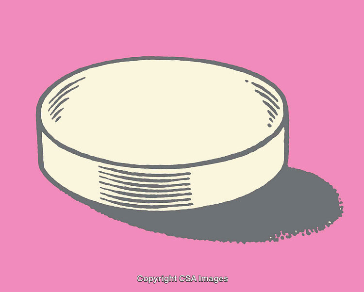 Minimalist Line Art Illustration of a Round Object on a Pink Background