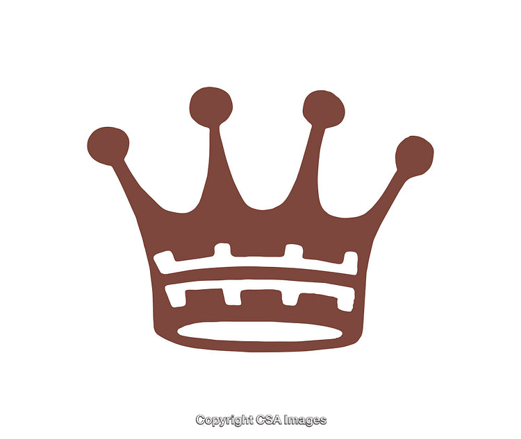 Minimalist Brown Crown Icon on a Simple White Background