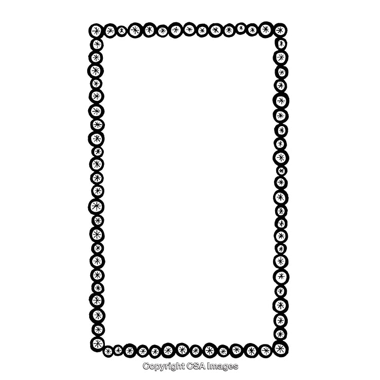 Elegant Black and White Border Design with Ornamental Patterns