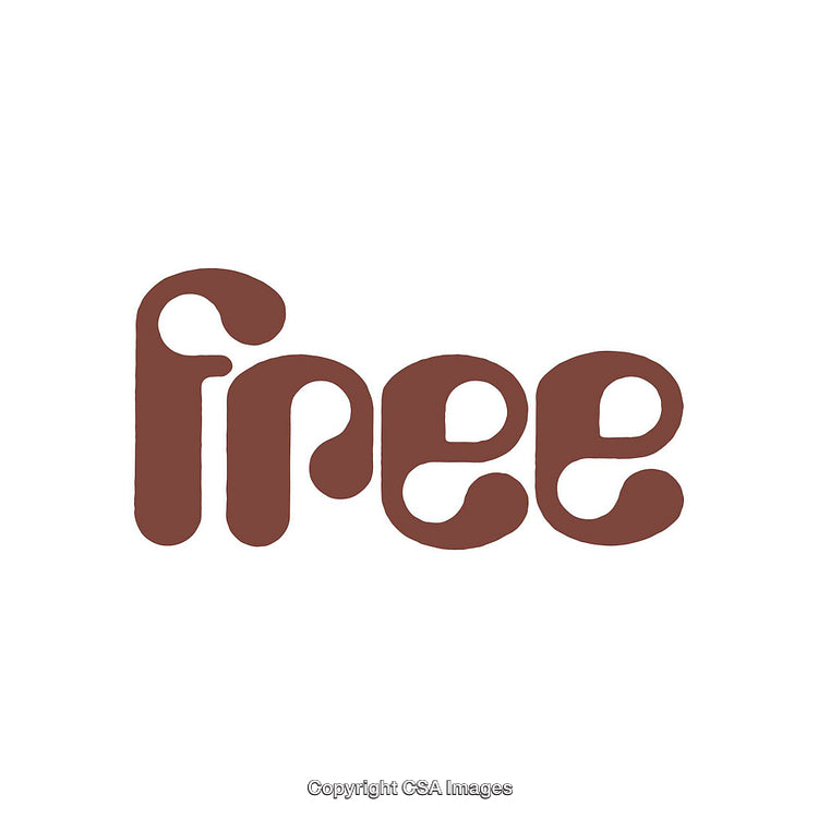 Minimalistic Typography Artwork Featuring the Word 'Free' in Stylized Font