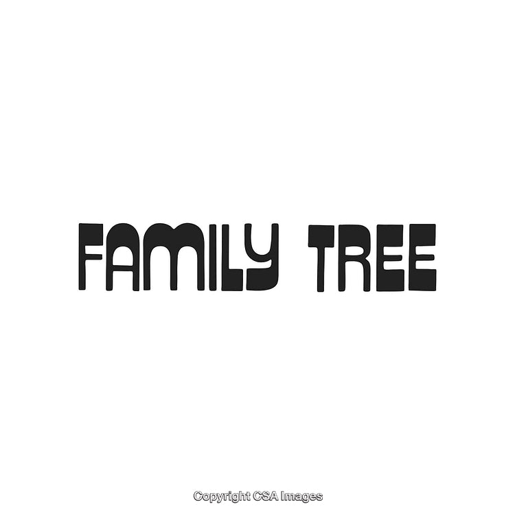 Creative Family Tree Calligraphy Text in Unique Design Style