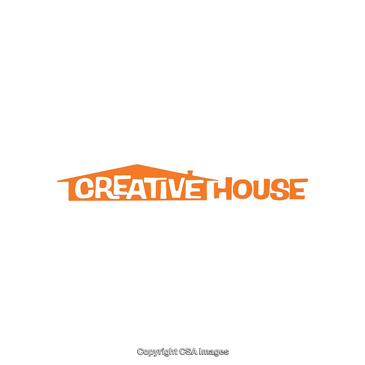 Creative Typography Logo Design Resembling a House with Orange Theme