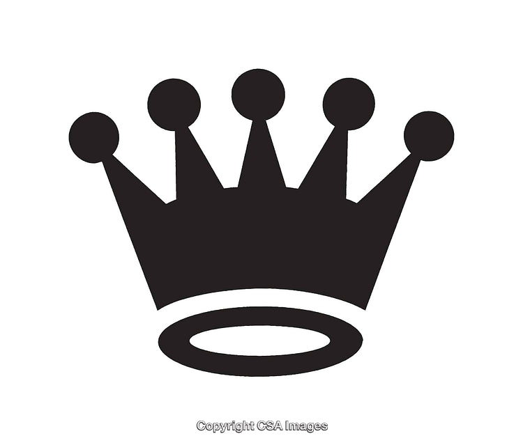 Black and White Crown Icon with Minimalist Design