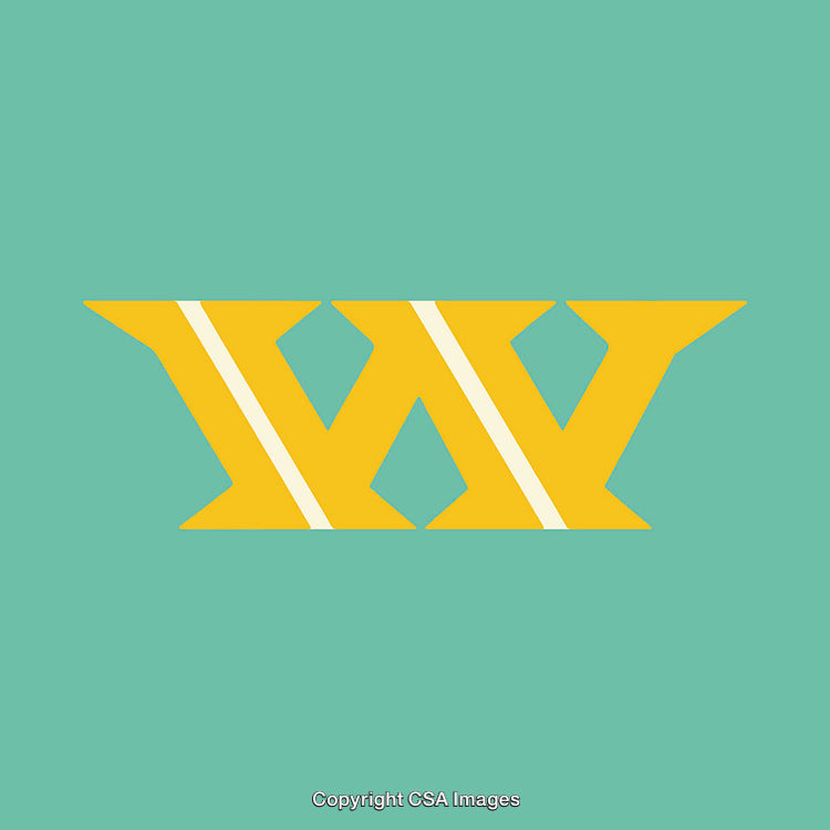 Creative Typography Featuring Yellow W Letter on Turquoise Background