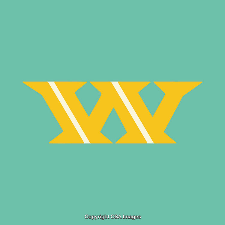 Creative Typography Featuring Yellow W Letter on Turquoise Background