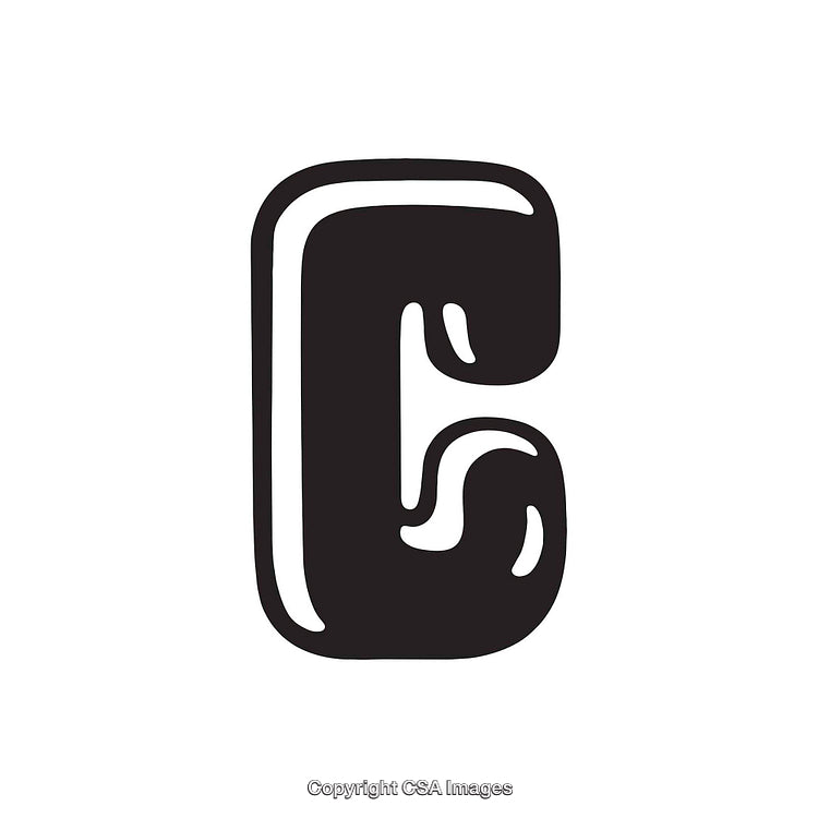 Artistic Bold Letter C in a Stylish Black Design