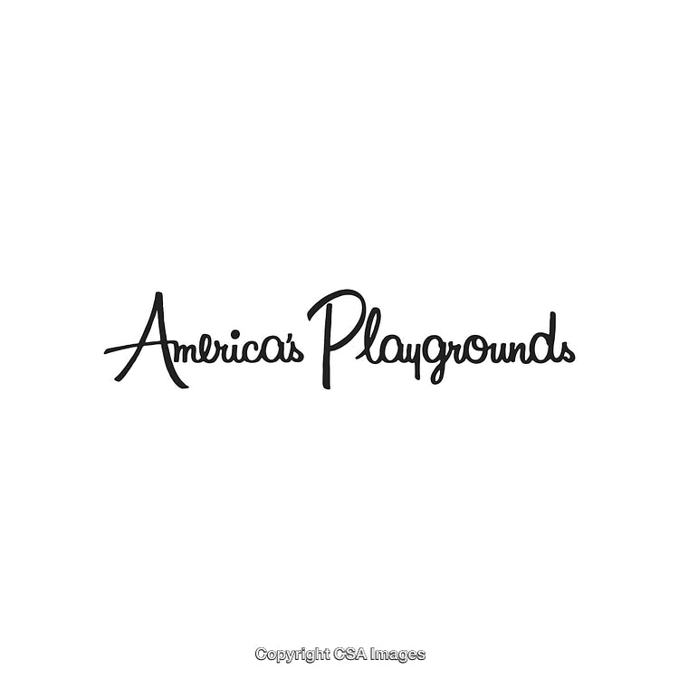 Stylized Text Logo Reading 'America's Playgrounds' in Elegant Black Font