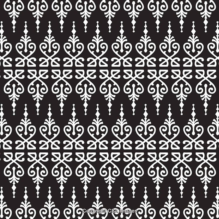 Elegant Black and White Ornamental Pattern Design Background
