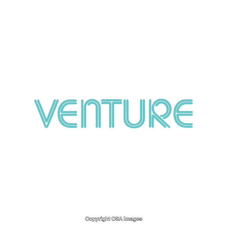 Modern Typography Logo Design Featuring the Word Venture in Stylish Teal Font