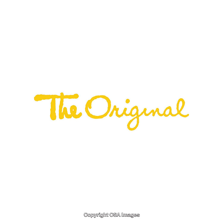 Handwritten Yellow 'The Original' on a White Background