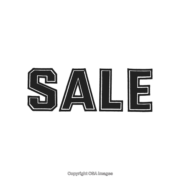 Simple Bold SALE Sign Typography on a Plain White Background