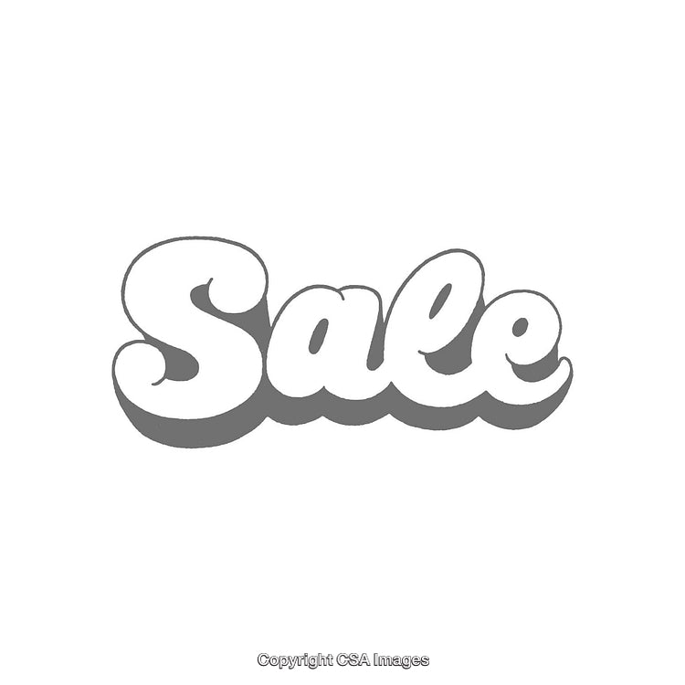 Bold Monochrome Sale Text in Stylized Typography