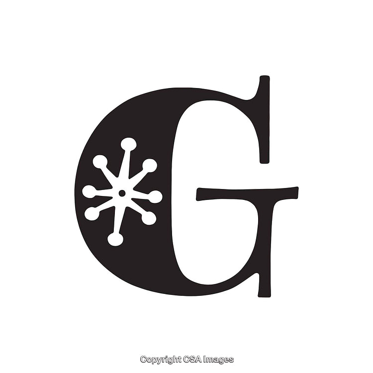 Stylized Letter G with Minimalist Design and Intricate Pattern