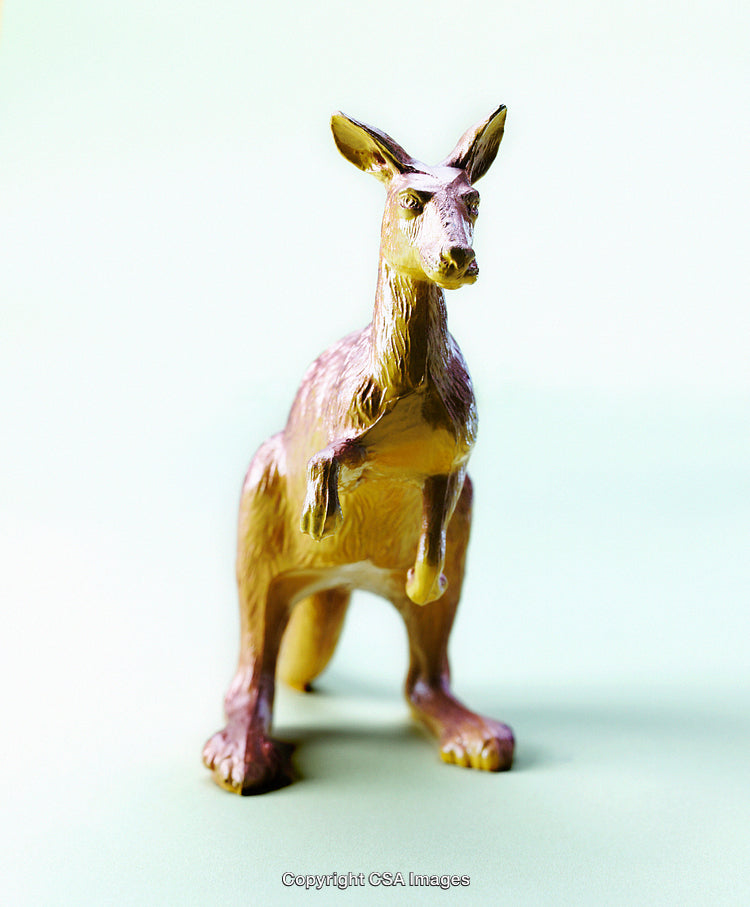 Detailed Kangaroo Figurine on a Light Background in Focus