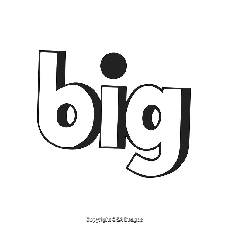 Big Bold Black Text Design - Minimalistic and Modern Graphic Display