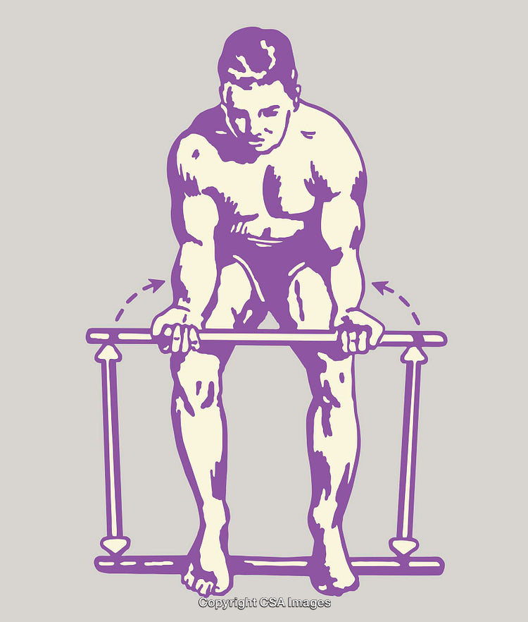 Line Art Illustration of a Man Lifting a Barbell for Fitness Training