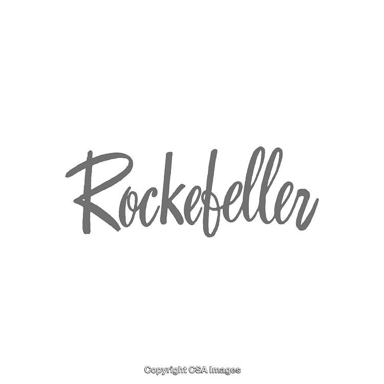 Monochrome Word Art Featuring Rockefeller in Handwritten Font