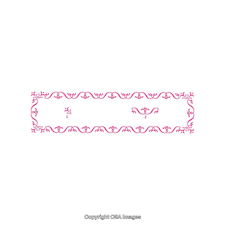 Decorative Pink Ornamental Border with Floral Patterns and Elegant Design