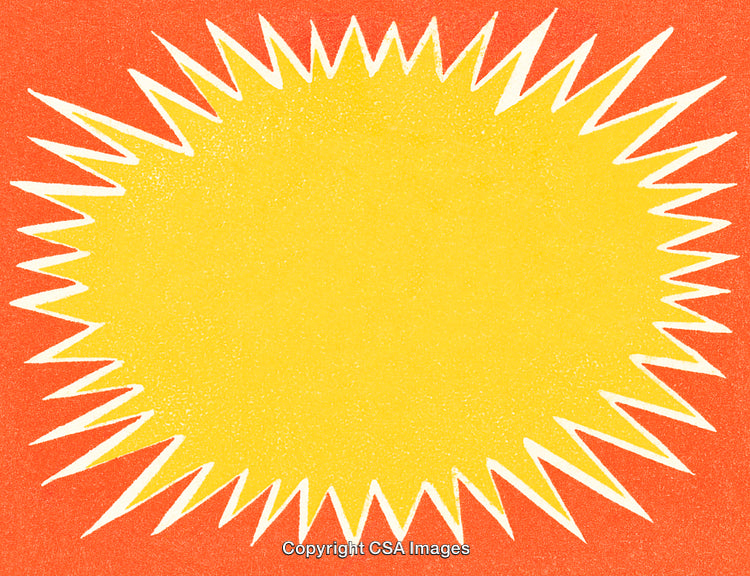 Abstract Vibrant Sunburst Illustration with Yellow and Orange Tones
