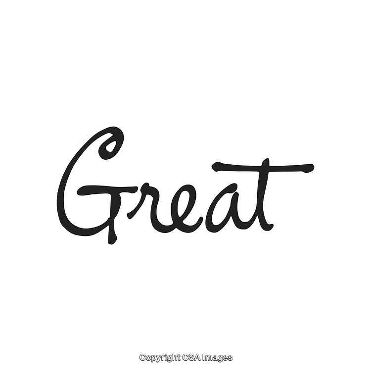 Hand-Drawn Typography Art Featuring the Word 'Great' in Bold Style