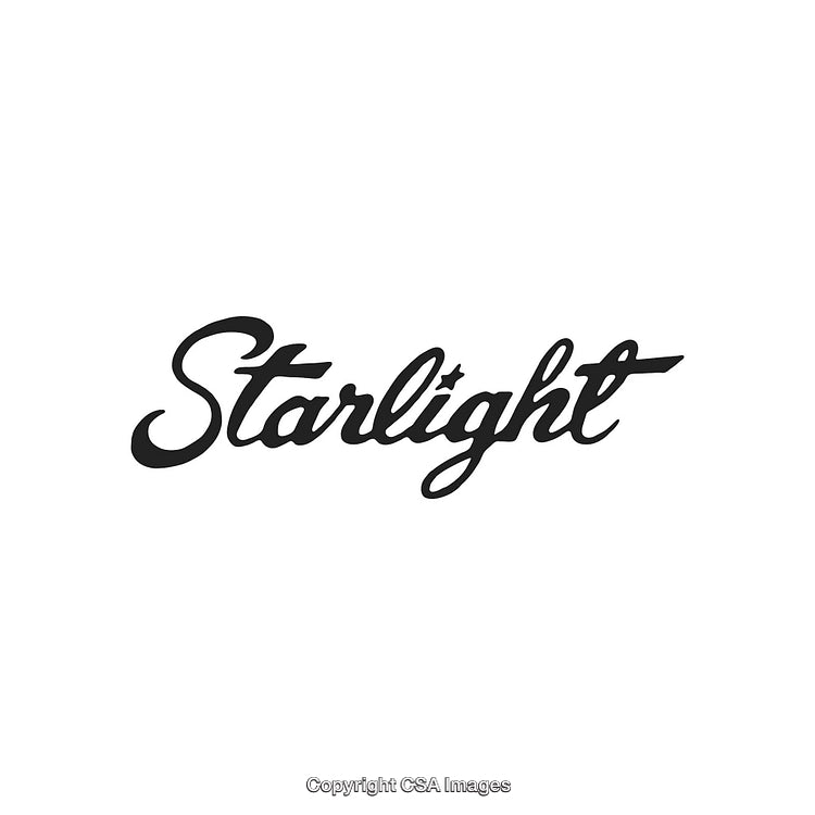 Elegant Starlight Logo Design in Classic Script Typography on White Background
