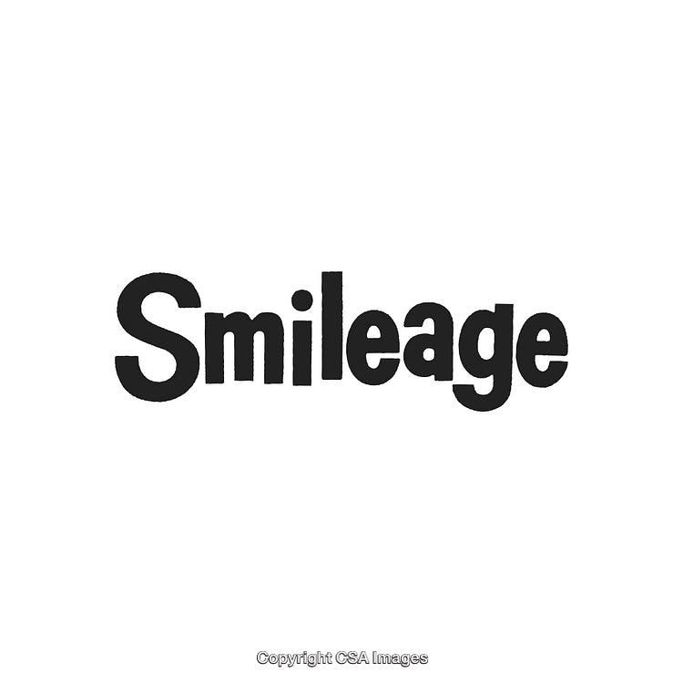 Simple Black Text Logo With the Word 'Smileage' on White Background