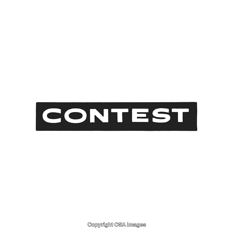 Contest Sign in Black and White for Promotional or Event Use