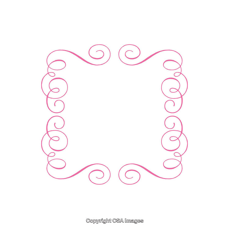 Elegant Pink Swirl Frame for Decorative and Artistic Designs