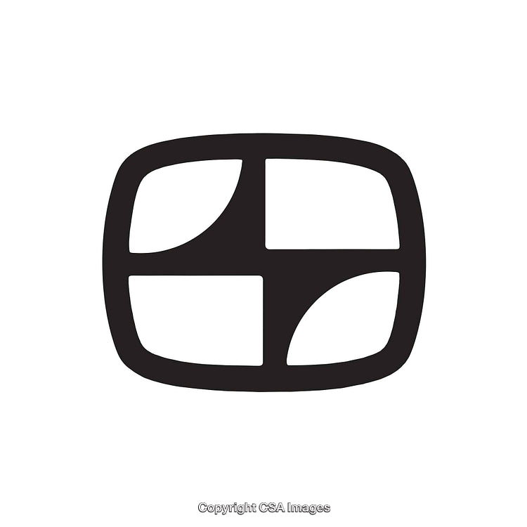 Minimalist Black and White Abstract Symbolic Icon Design