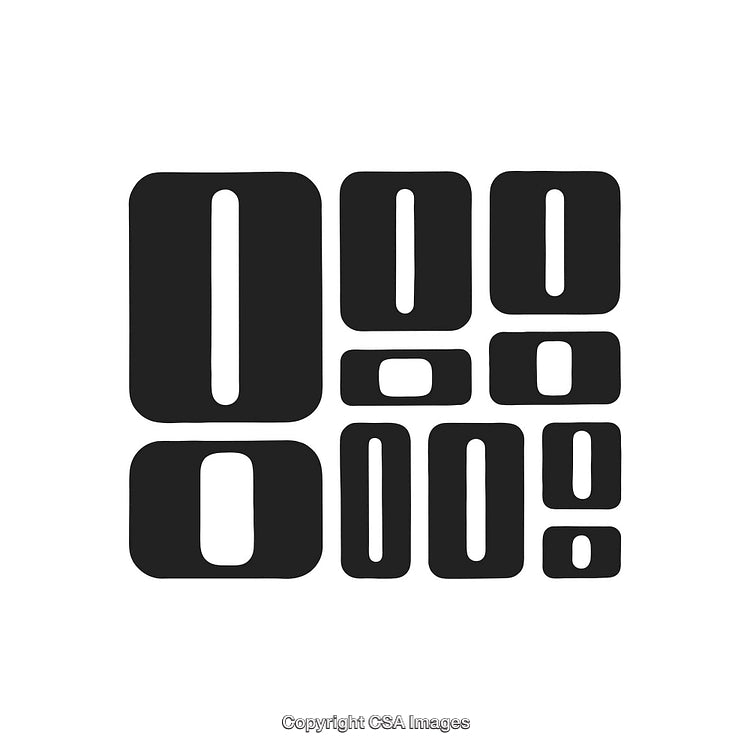 Abstract Geometric Illustration With Bold Shapes and Balanced Layout
