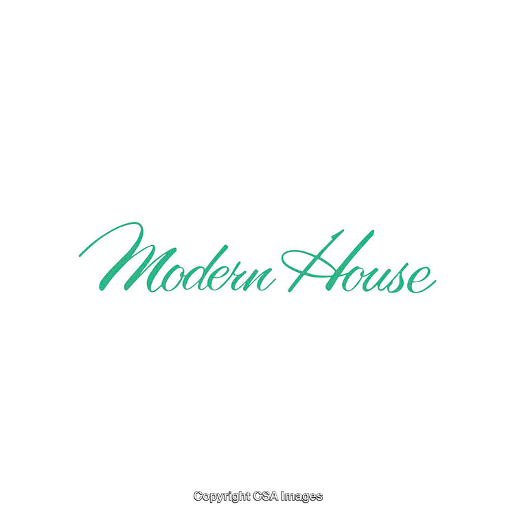 Elegant Green Modern House Typography on White Background