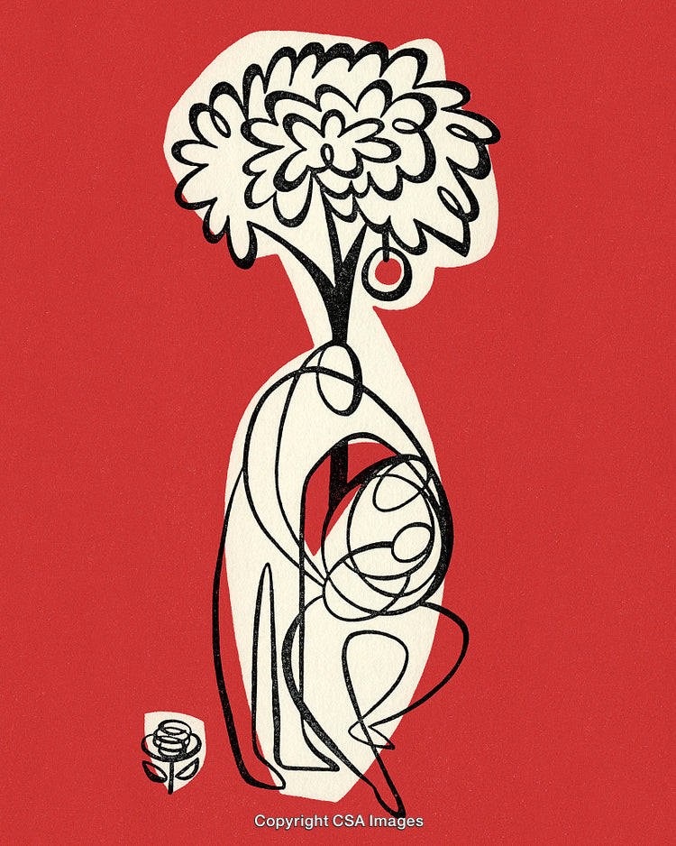 Abstract Artistic Representation of Care and Support in Minimalist Modern Design