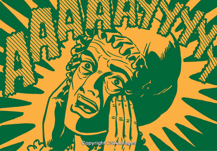 Colorful Artwork of a Surprised Expression Highlighting Emotive and Artistic Design