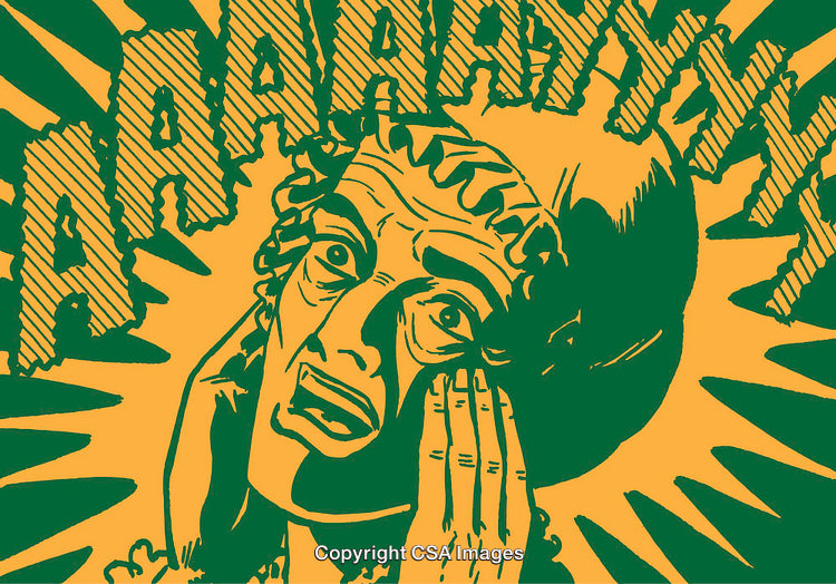 Colorful Artwork of a Surprised Expression Highlighting Emotive and Artistic Design