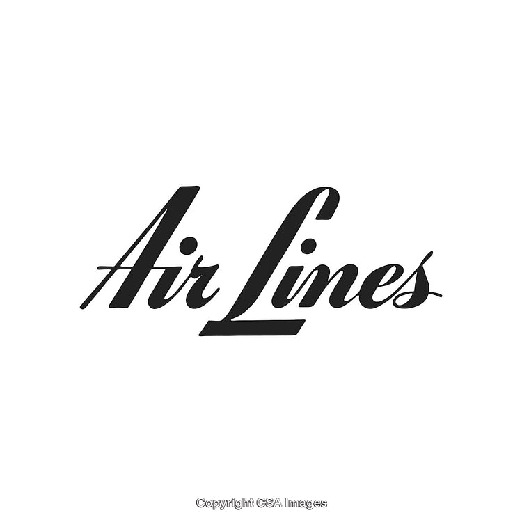 Vintage Airline Logo Featuring Elegant Typography on a Clean White Background