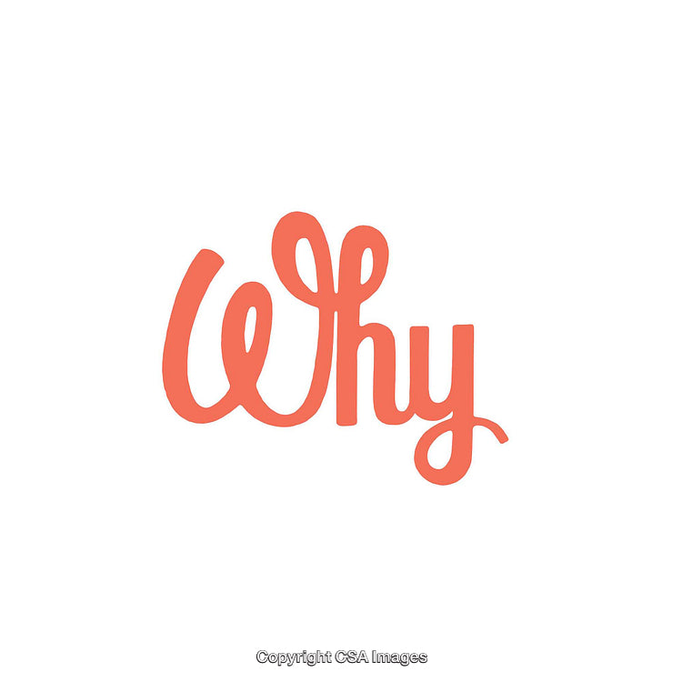 Stylish Minimalist Typography with the Word 'Why' in Vibrant Orange