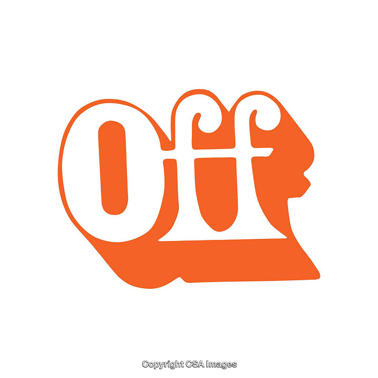 Orange Tone Graphic Depicting Typographic Word 'Off' in Bold Letters