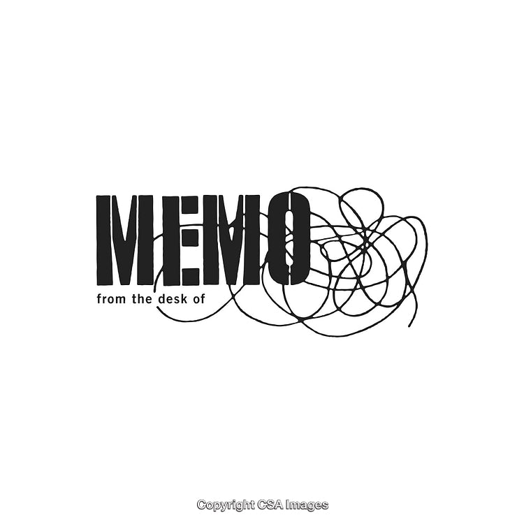 Stylish Memo Design with Hand-Drawn Scribbles and Modern Typography