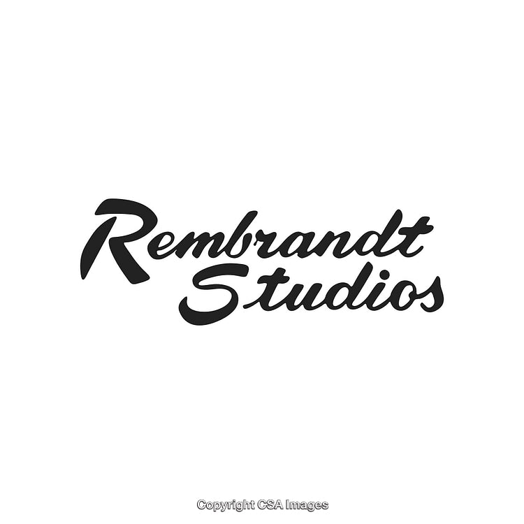 Rembrandt Studios Logo in Elegant Script Typography Design on White Background