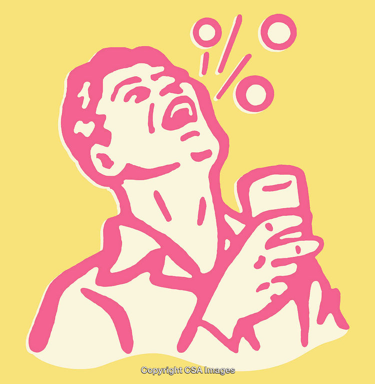 Expressive Line Art Depicting Joyful Reaction in Modern Style