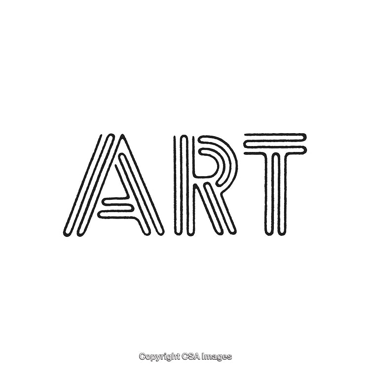 Creative Line Art Letter Design with the Word Art in Bold Style