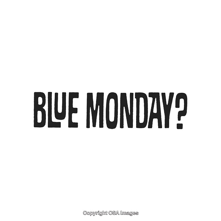 Text Image Highlighting 'Blue Monday' Concept With Bold Typography