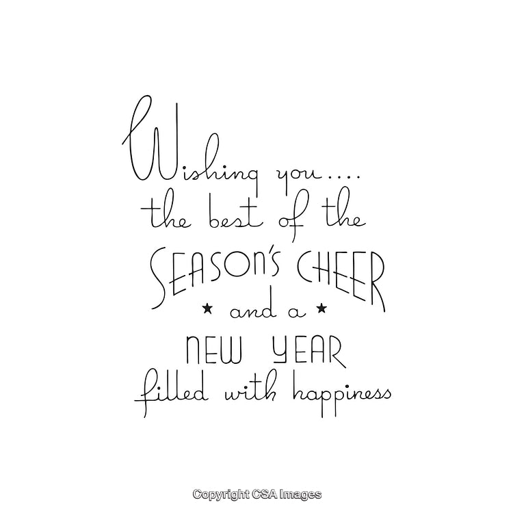 Elegant Holiday Greeting Card With Seasonal Wishes and New Year Happiness