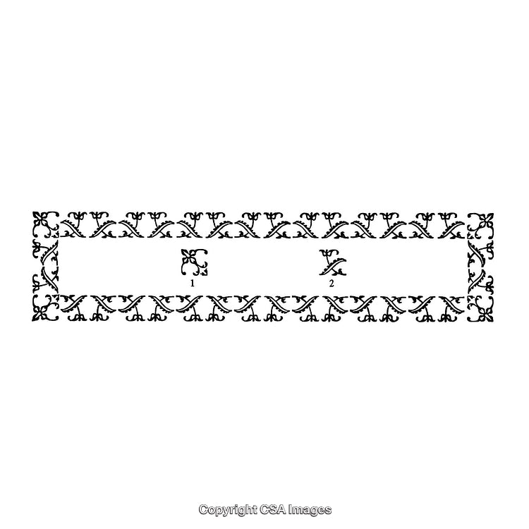 Elegant Black and White Decorative Vintage Frame Design with Ornamental Borders