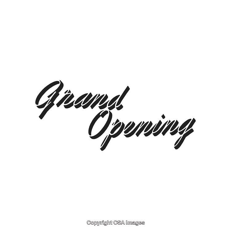 Elegant Script of Grand Opening Recognizable for Business and Celebration Promotions